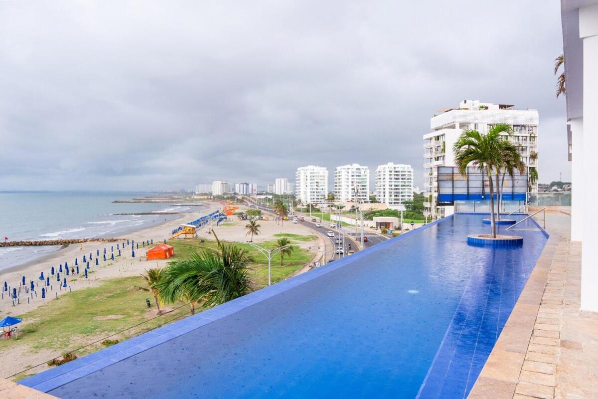 Beachfront With Pool Jacuzzi Sauna Gym Fast Wifi And Air Conditioning Cartagena